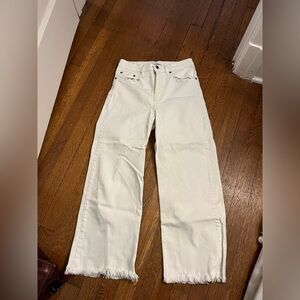 Nobody Denim White Cropped Jeans
